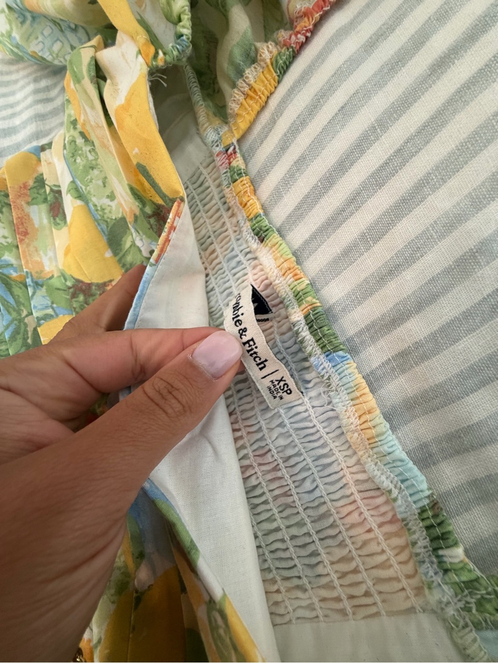 Abercrombie & Fitch Emerson Italy Print Yellow & Green Dress - Picture 5 of 6